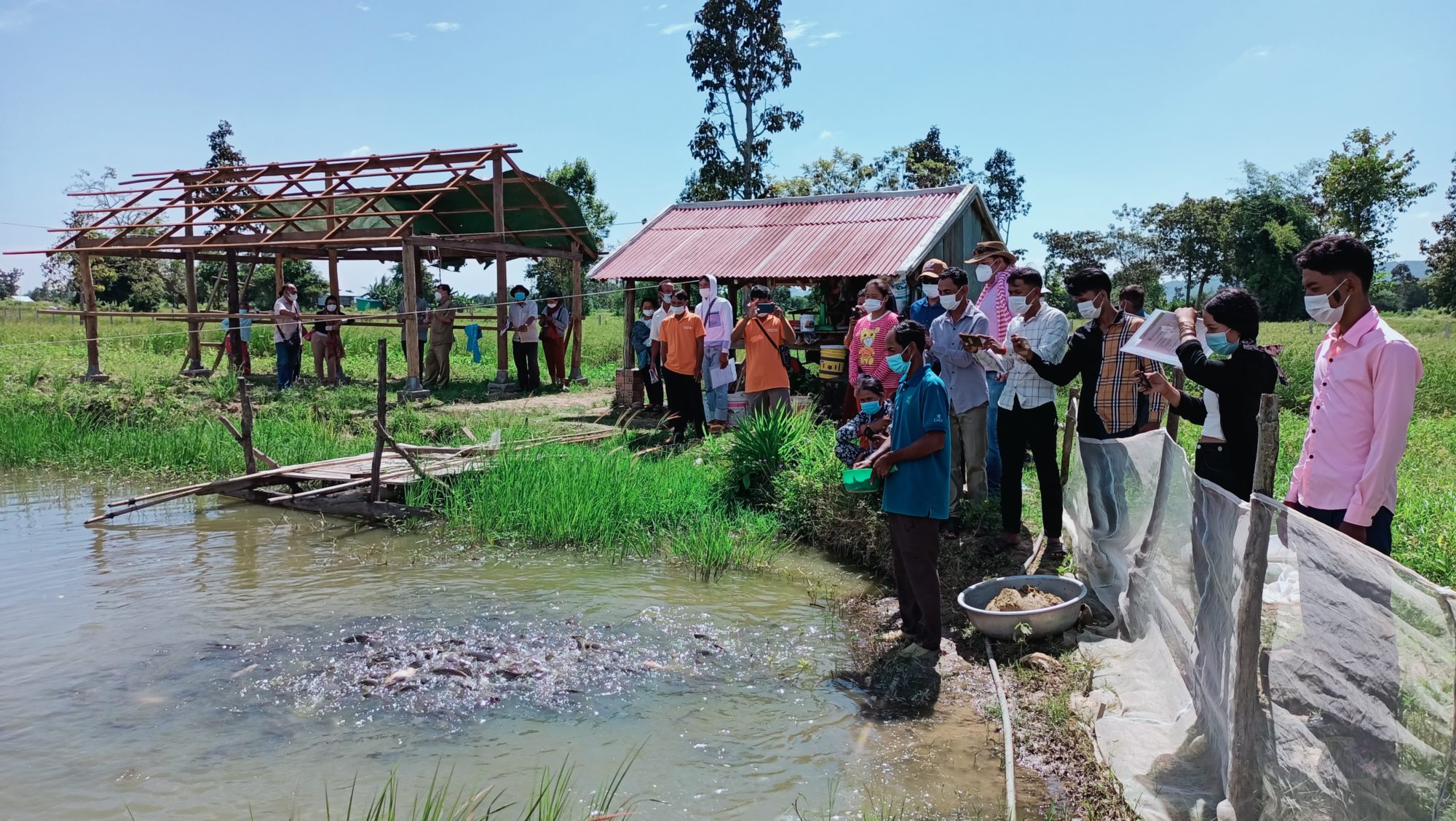 A farming community in Cambodia learning new practices for income generation.