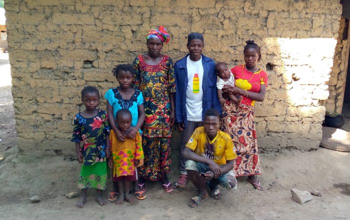 Fanta and her family in Sierra Leone