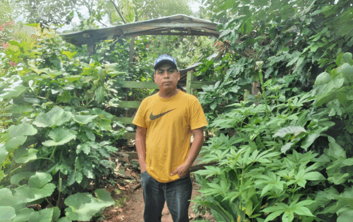 Cristobal in his garden