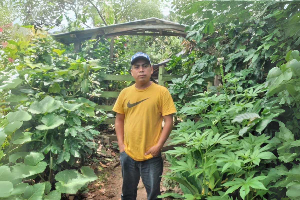 Cristobal in his garden