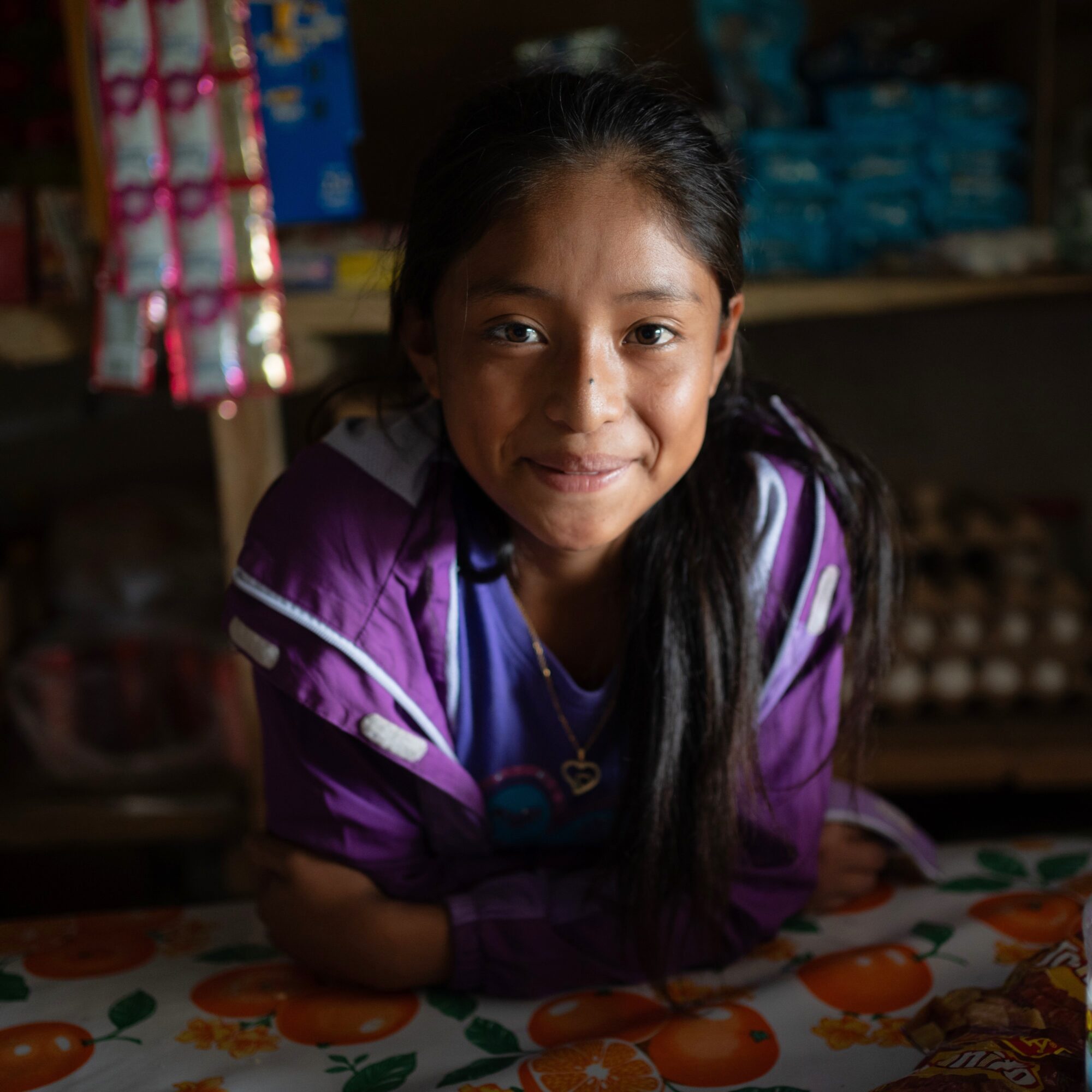 girl smiling